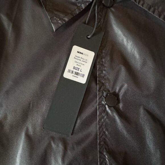 New Fashion Nova Death Row Records Bomber Black Jacket Size Large LA Hip Hop - Picture 6 of 10